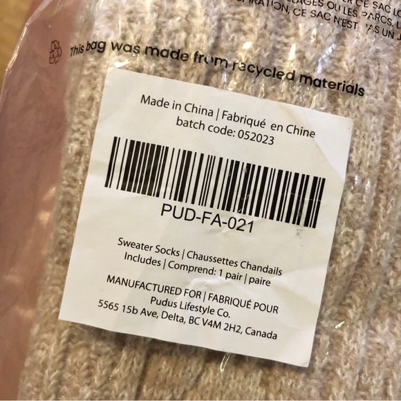 NWT Pudus Cozy Knit‎ Sweater Socks Over The Knee Size 6-10 - Picture 7 of 7